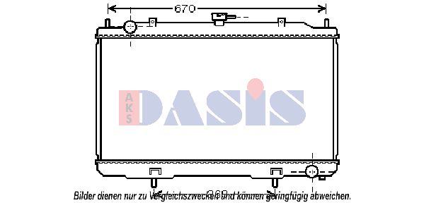 AKS DASIS Радиатор, охлаждение двигателя 070154N